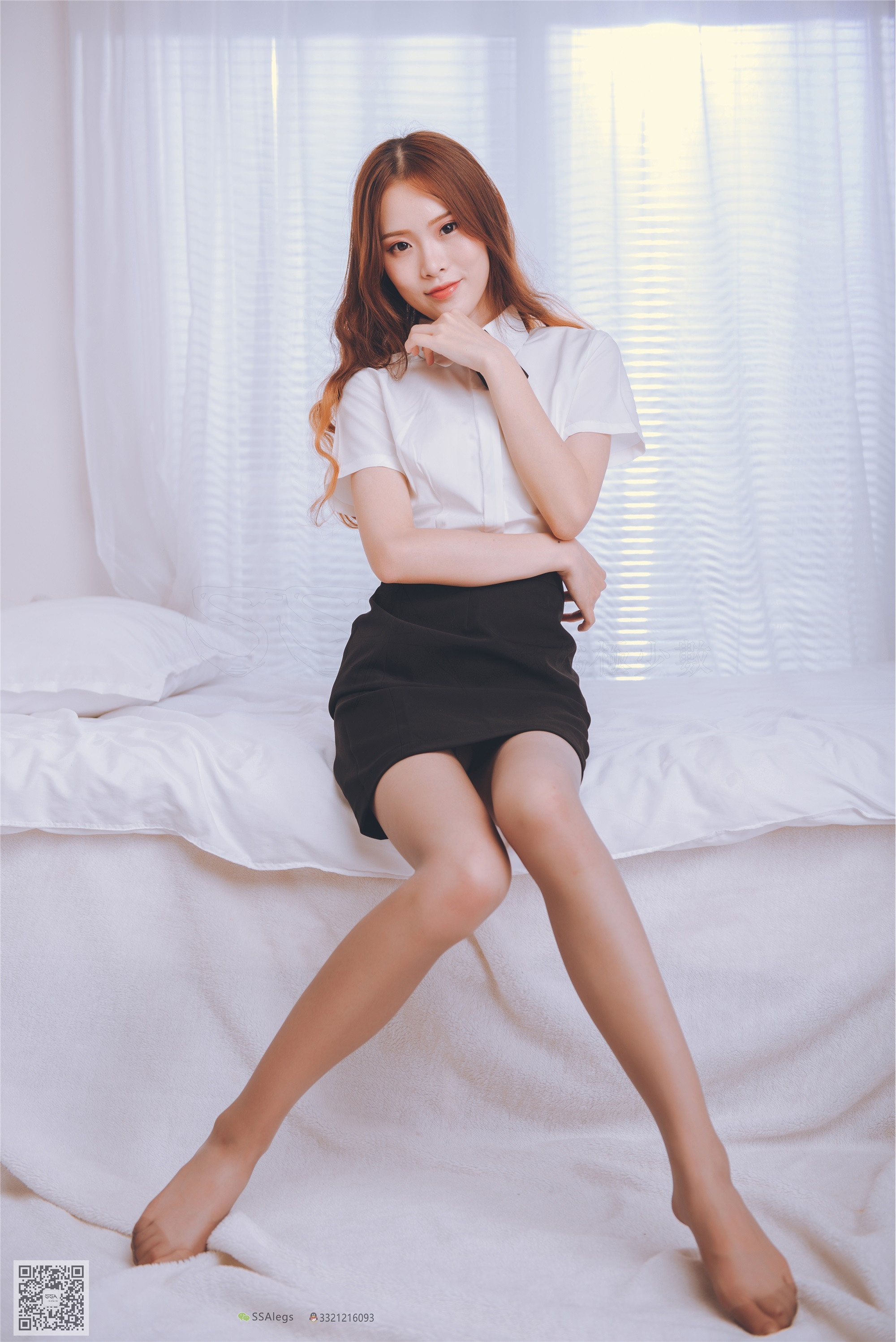 SSA silk society no.020 Qiqi female secretary boudoir grey silk stockings